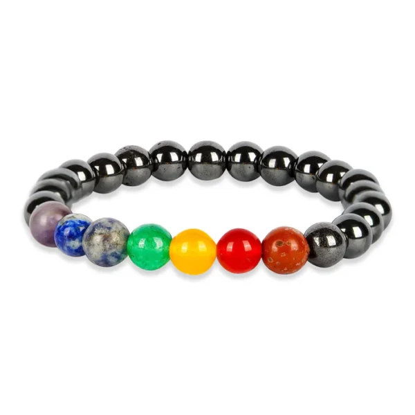 7 chakra Hematite Bracelet - Image 2